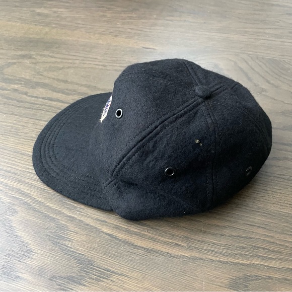 New York Yankees Rare Vintage 1970s Authentic Black Wool Baseball Hat Cap - Picture 4 of 8
